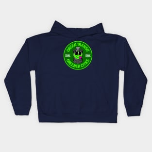 Green Transit Equals Greener Cities - Green Urban Planning Kids Hoodie